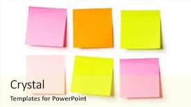  Presentation with note - Audience pleasing slides consisting of reminder notes isolated backdrop and a blonde colored foreground