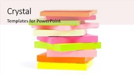  Presentation with blank whiteboard isolated on white - Slide set featuring reminder notes isolated background and a lemonade colored foreground