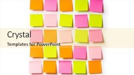  Presentation with note - Slide deck featuring reminder notes isolated background and a yellow colored foreground