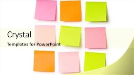  Presentation with note - Cool new presentation theme with reminder notes isolated backdrop and a blonde colored foreground