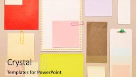  Presentation with note - Presentation theme enhanced with reminder notes on the bright background and a yellow colored foreground