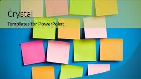  Presentation with bright - Presentation theme having reminder notes on the bright background and a yellow colored foreground