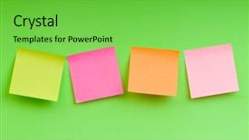  Presentation with bright - Amazing theme having reminder notes on the bright backdrop and a seafoam green colored foreground