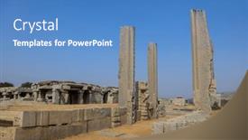  Presentation with hampi - Presentation theme having remnants-of-hampi-ruins background and a  colored foreground
