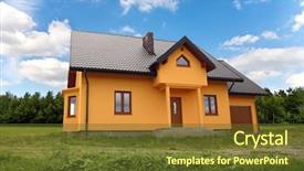  Presentation with new home sales - Audience pleasing slide deck consisting of remodel sales - new family home backdrop and a  colored foreground