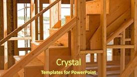  Presentation with amily a new born - Colorful slide set enhanced with remodel sales - new residential construction backdrop and a tawny brown colored foreground