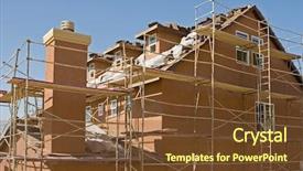  Presentation with ecosphere community - PPT layouts with remodel sales - new residential construction background and a tawny brown colored foreground