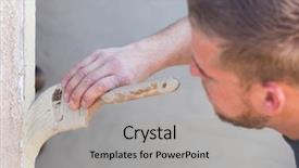  Presentation with paint brush - Presentation design consisting of remodel sales - professional painter cutting background and a  colored foreground