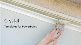  Presentation with brush painted pastel colour - Slide set enhanced with remodel sales - professional painter cutting background and a  colored foreground