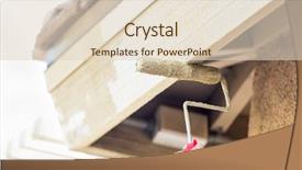  Presentation with paint roller - PPT layouts enhanced with remodel sales - professional painter using a small background and a lemonade colored foreground