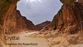  Presentation with israel - Colorful PPT layouts enhanced with remote area - dramatic black canyon in mountains backdrop and a coral colored foreground