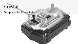  Presentation with controller - Presentation with remote control - close-up of a car game background and a white colored foreground