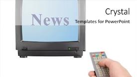  Presentation with control - Cool new presentation with remote control and tv news backdrop and a white colored foreground