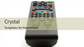  Presentation with vector control - Colorful PPT layouts enhanced with remote control isolated on white backdrop and a mint green colored foreground