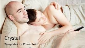  Presentation with quality control chart - Presentation theme having remote control switching television channel background and a lemonade colored foreground