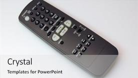  Presentation with remote - PPT theme enhanced with remote control background and a light gray colored foreground