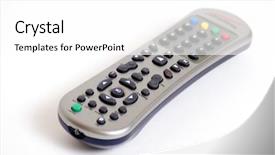  Presentation with control - Amazing slides having commercial televison network - remote control backdrop and a white colored foreground
