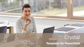  Presentation with recorder - Slide set enhanced with remote-job-business-and-people background and a coral colored foreground