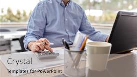  Presentation with remote working - Amazing presentation theme having remote-job-business-and-people backdrop and a mint green colored foreground