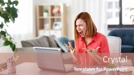  Presentation with remote working - Slide deck consisting of remote-job-failure-and-stress background and a coral colored foreground