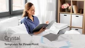  Presentation with remote working - PPT layouts featuring remote-job-people-and-business background and a light gray colored foreground