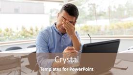  Presentation with remote working - Audience pleasing presentation design consisting of remote-job-technology-and-business backdrop and a coral colored foreground