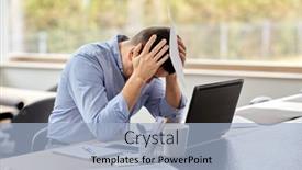  Presentation with remote working - PPT theme consisting of remote-job-technology-and-business background and a light blue colored foreground