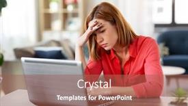  Presentation with remote working - Theme featuring remote-job-technology-and-people background and a red colored foreground