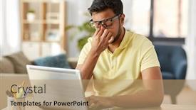  Presentation with remote working - Cool new presentation theme with remote-job-technology-and-people backdrop and a coral colored foreground