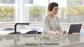  Presentation with video conference - Presentation consisting of remote-job-technology-and-people background and a light gray colored foreground