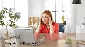  Presentation with remote working - Beautiful presentation featuring remote-job-technology-and-people backdrop and a coral colored foreground