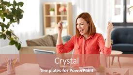  Presentation with remote working - Beautiful slide deck featuring remote-job-technology-and-people backdrop and a coral colored foreground