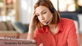  Presentation with video conference - Colorful PPT theme enhanced with remote-job-technology-and-people backdrop and a red colored foreground