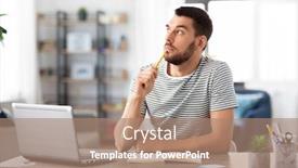  Presentation with remote working - Amazing presentation having remote-job-technology-and-people backdrop and a coral colored foreground