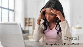  Presentation with remote working - Colorful presentation enhanced with remote-job-technology-and-people backdrop and a light gray colored foreground