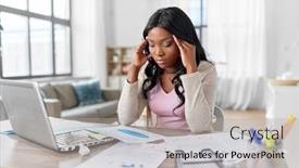  Presentation with remote working - Beautiful PPT layouts featuring remote-job-technology-and-people backdrop and a light gray colored foreground