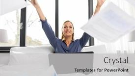  Presentation with business remote work - Colorful slide deck enhanced with remote-job-work-and-business backdrop and a light gray colored foreground