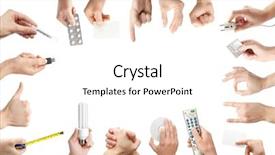  Presentation with signal - Beautiful PPT theme featuring remote signal - set of gesturing and holding backdrop and a white colored foreground