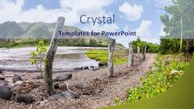  Presentation with end - Slide deck with remote-trail-along-the-east background and a sky blue colored foreground