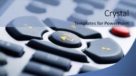  Presentation with remote - Amazing presentation design having remote backdrop and a light blue colored foreground