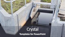 Presentation with canal irrigation - Presentation design consisting of remotely controlled gate of irrigation background and a dark gray colored foreground