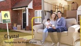  Presentation with lift truck - Colorful PPT layouts enhanced with  backdrop and a  colored foreground