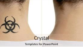  Presentation with tattoo - Cool new presentation with close up process - tattoo on male neck laser backdrop and a lemonade colored foreground