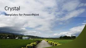  Presentation with road - Cool new presentation with ren - it is a road across backdrop and a sky blue colored foreground