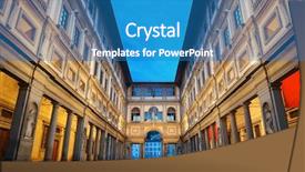  Presentation with gallery - Slide set with renacimiento - uffizi gallery in piazzale degli background and a teal colored foreground