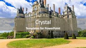  Presentation with france - Beautiful PPT theme featuring architecture renaissance - mysterious castles of france backdrop and a gray colored foreground