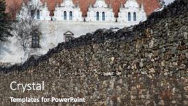  Presentation with renaissance - Presentation theme consisting of renaissance-castle-in-lazarea-romania background and a dark gray colored foreground