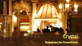  Presentation with venice - Colorful slides enhanced with renaissance music - musicians in san marco plaza backdrop and a tawny brown colored foreground