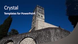  Presentation with renaissance - Colorful presentation design enhanced with renaissance music - view of the 10th century backdrop and a navy blue colored foreground