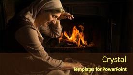  Presentation with renaissance - Slides with renaissance-old-master-portrait background and a wine colored foreground